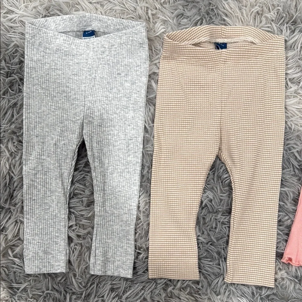 Kids Bottoms Set - Gray, Tan, and Pink